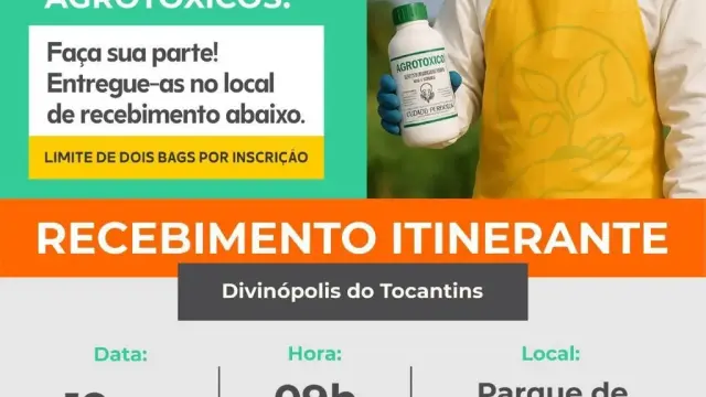Recebimento Itinerante de embalagens vazias de agrotóxicos.